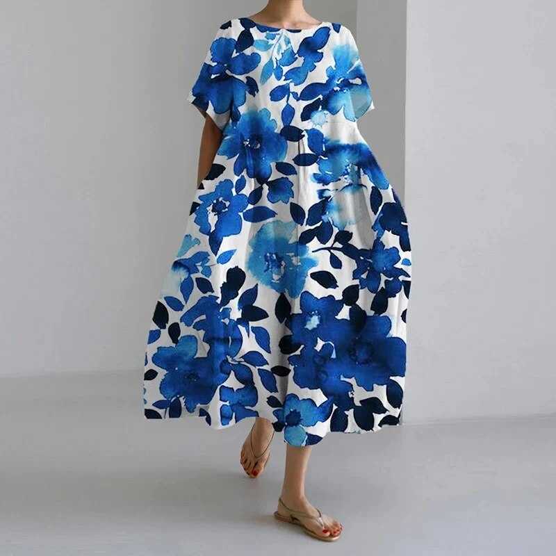 Daisy - Abito Maxi Lungo Ampio Retro