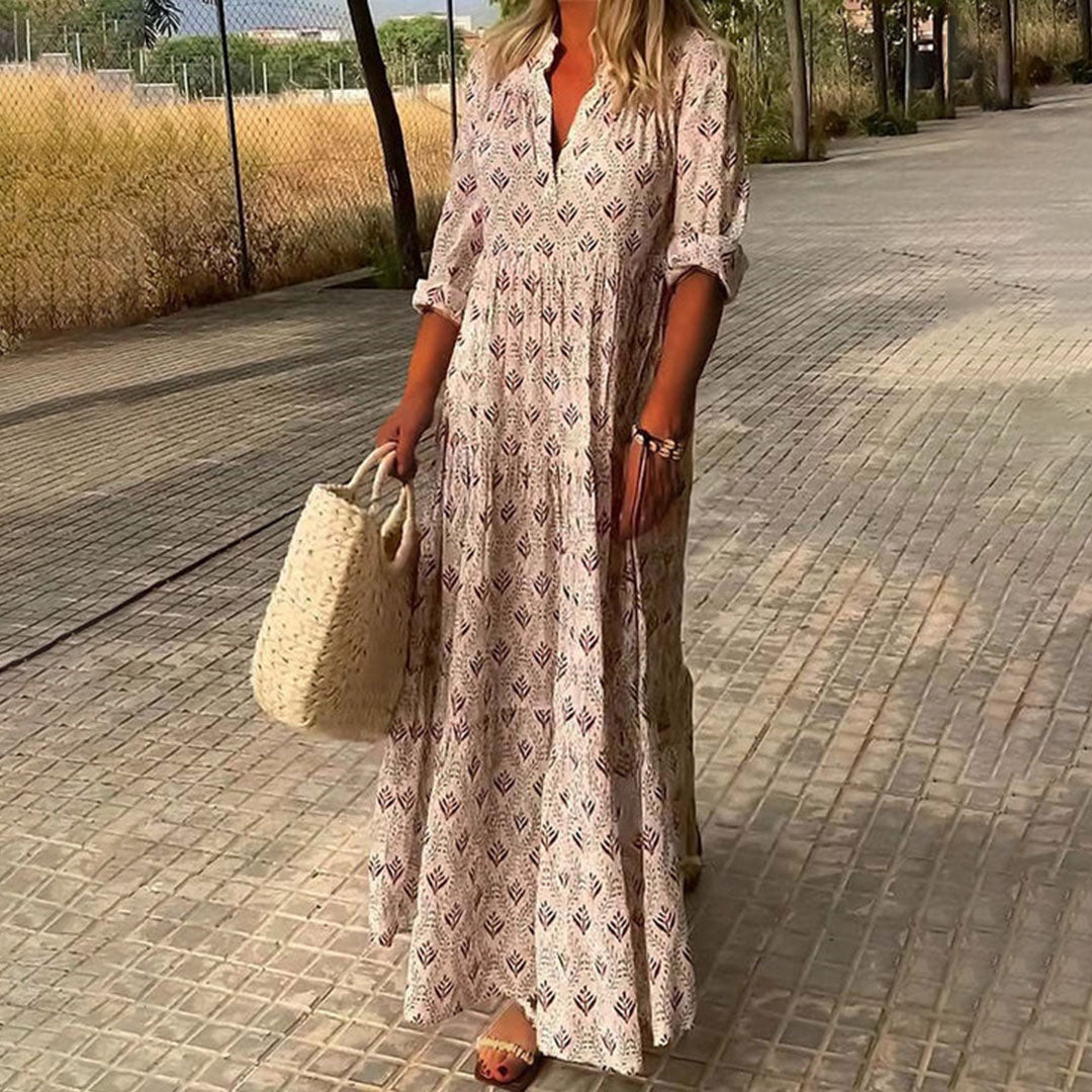 Alexa - Elegante Abito Maxi Flowy Boho