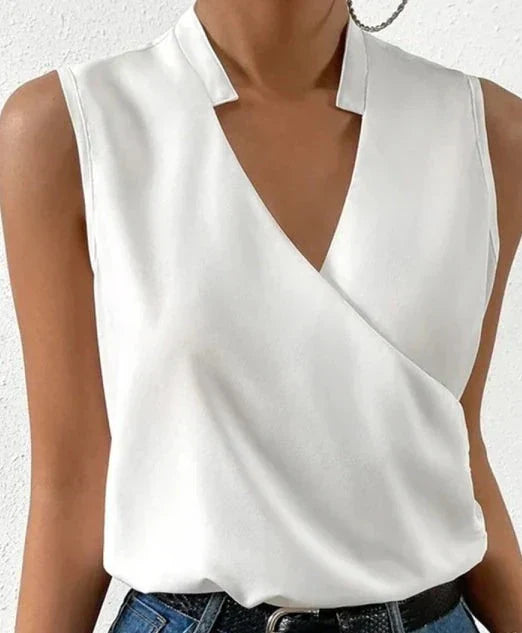 Sarah™ | Elegante Top Senza Maniche in Tinta Unita