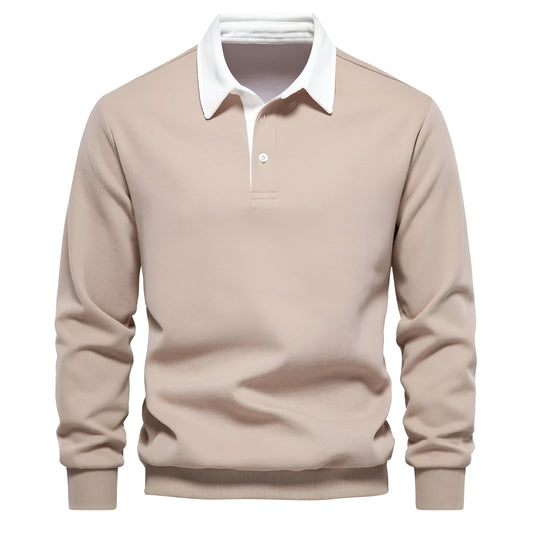 Pullover con colletto polo elegante
