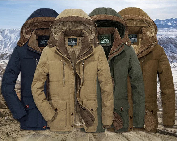 Parka Invernale Termico da Uomo con Diverse Tasche