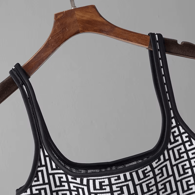 Avery™ - Elegante Completo Retro a Quadri con Collo O in Tre Pezzi