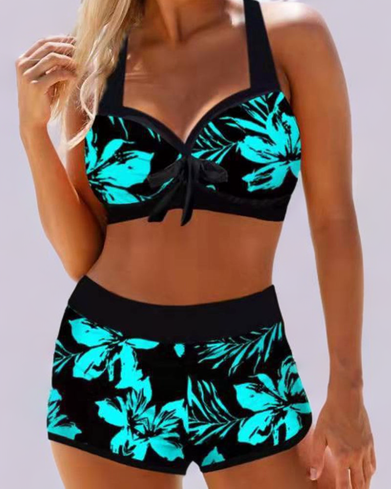 Anna™ | Costume da bagno alto con motivo floreale