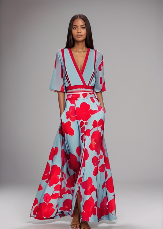 Elise™ | Abito Maxi Eleganza Floreale