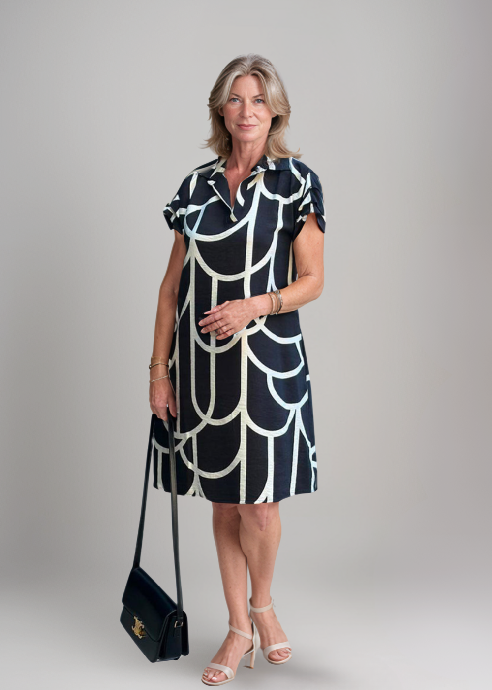 Anneliese™ | Abito Polo con Stampa Grafica