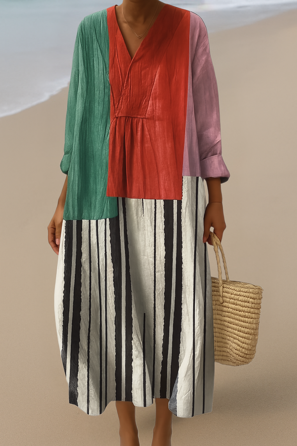 Abito Maxy Artistico – Espressione di Te Stesso con Stile Senza Sforzo