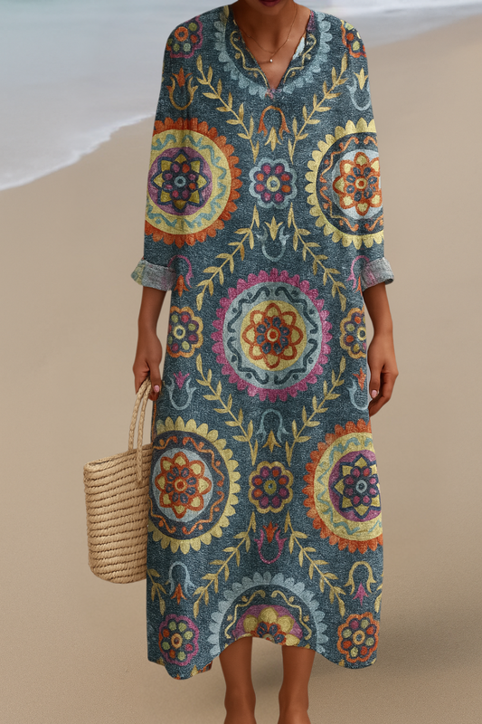 Mandala Maxikleid – Brilla di gioia nell'eleganza Boho
