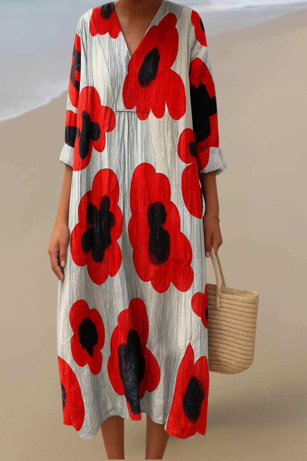 Abito Maxy a Fiori – Bold Pattern di Fiori, Espressione di Sicurezza