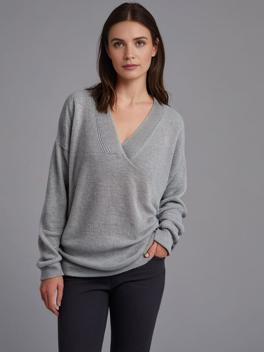 Monika - Maglione in Cashmere con Scollatura a V