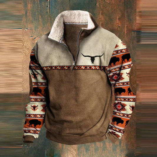 James™ - Pullover Vintage Comodo con Zip