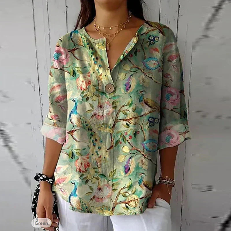 Harley™ | Elegante Blusa Floreale