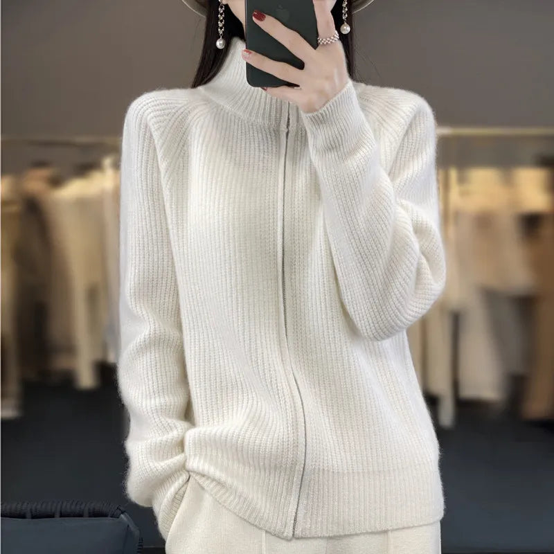 Charlotte™ - Cardigan in Lana con Zip