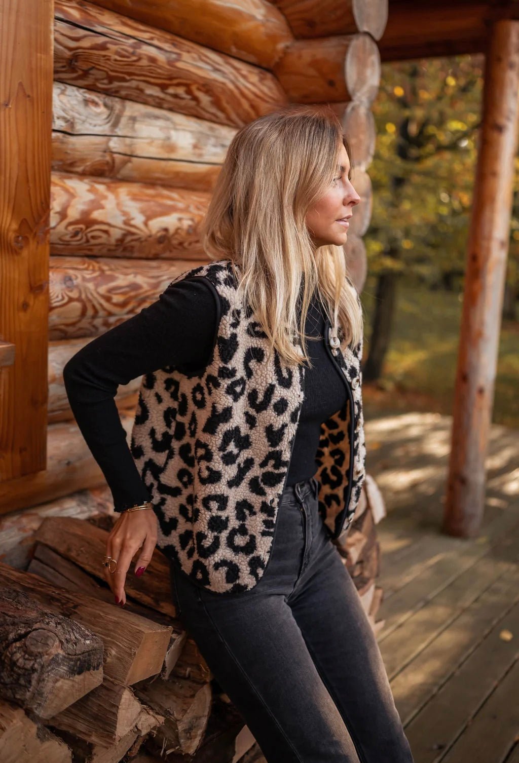 ASTRID™ | Gilet in Maglia Leopardato