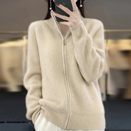 Charlotte™ - Cardigan in Lana con Zip