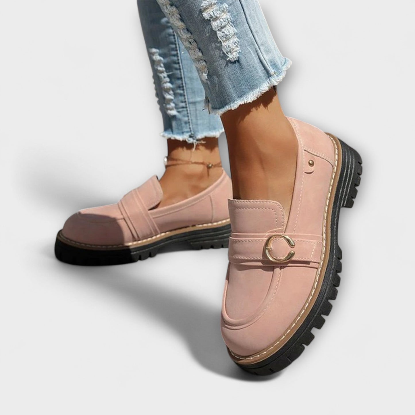 Lora – Mocassini Casual con Punta Rotonda