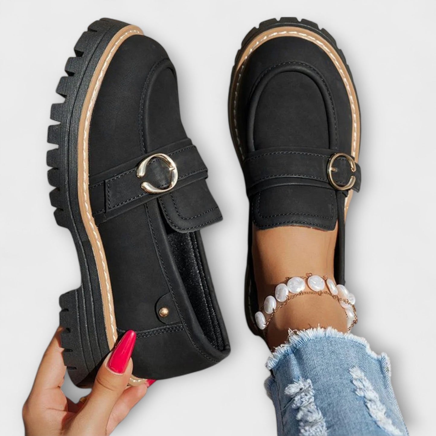 Lora – Mocassini Casual con Punta Rotonda