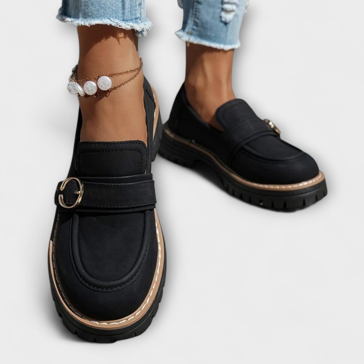 Lora – Mocassini Casual con Punta Rotonda