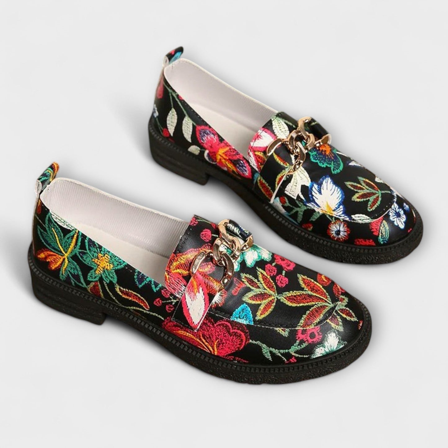 Orla – Mocassini Multicolore con Motivo Floreale