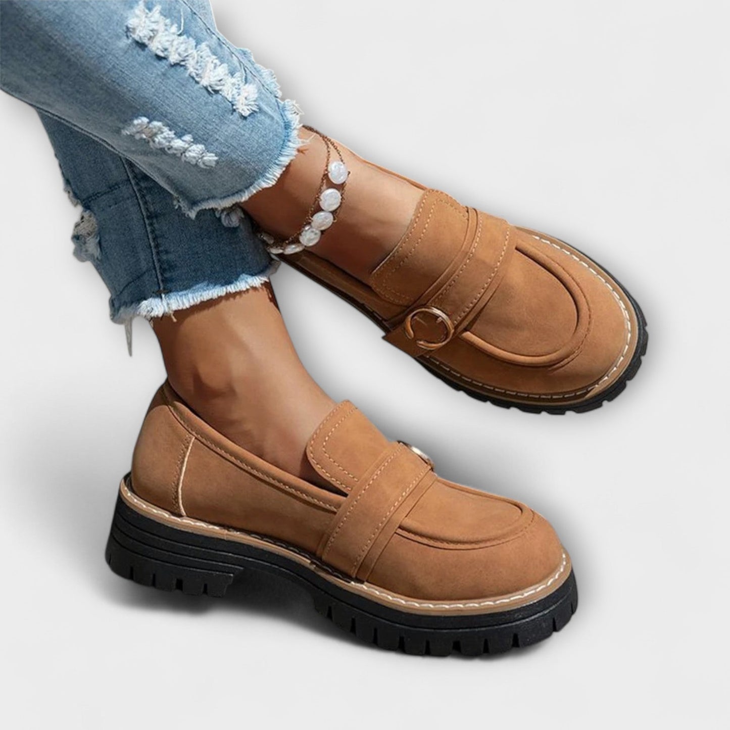 Lora – Mocassini Casual con Punta Rotonda