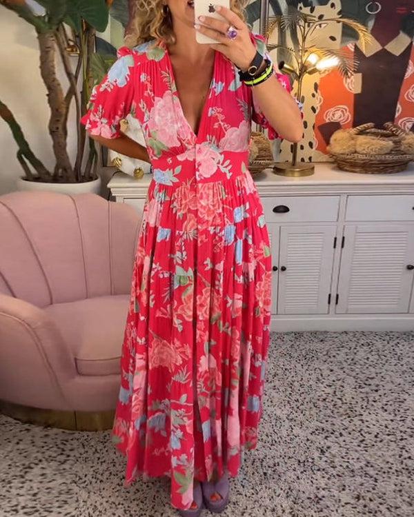 Floriana™ | Abito a Fiori Colorati