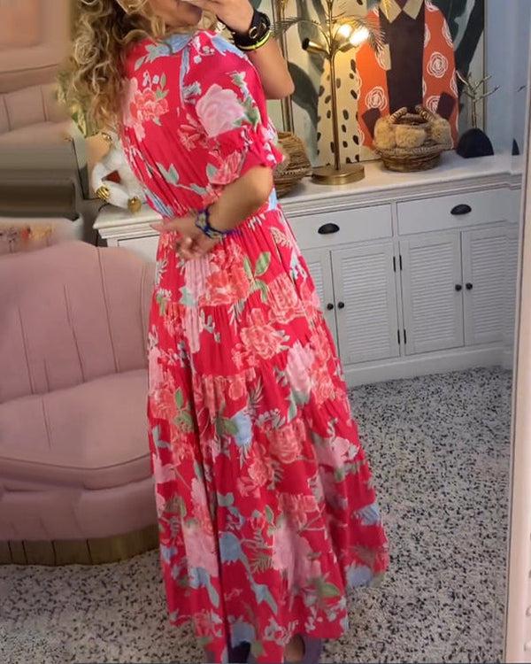 Floriana™ | Abito a Fiori Colorati