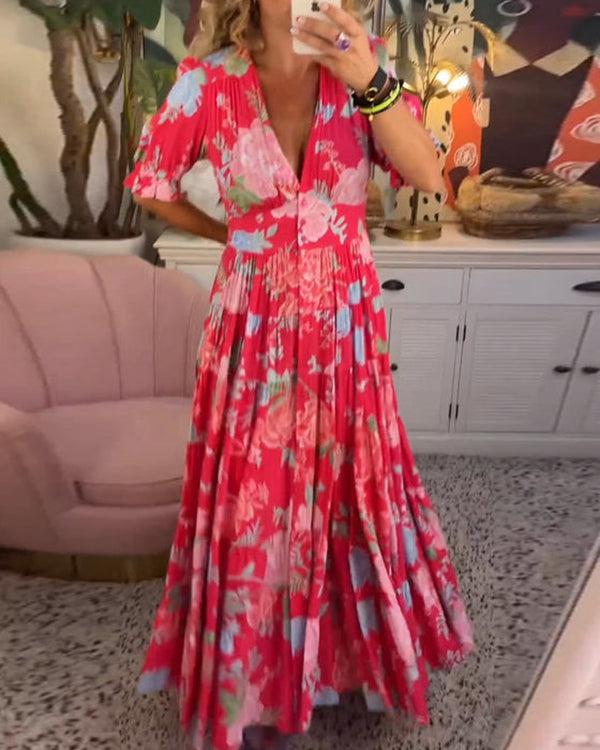 Floriana™ | Abito a Fiori Colorati
