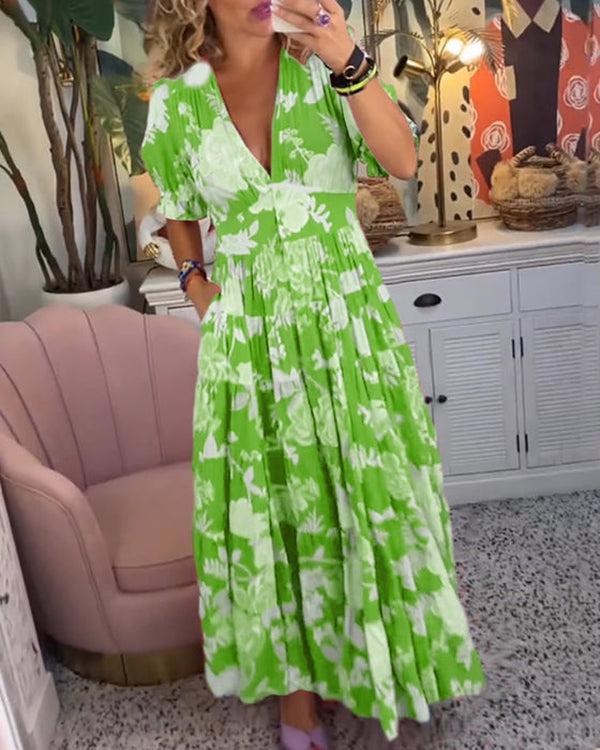 Floriana™ | Abito a Fiori Colorati
