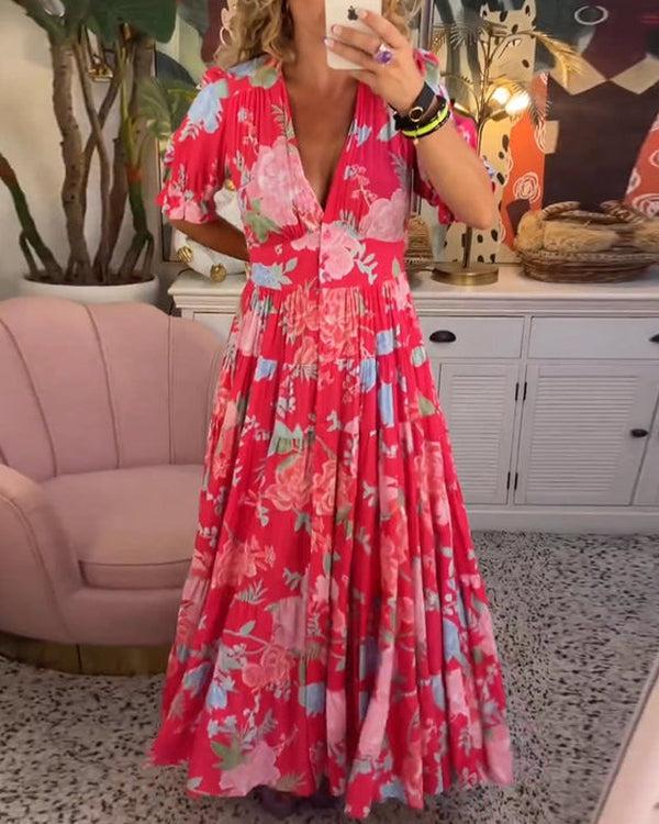 Floriana™ | Abito a Fiori Colorati
