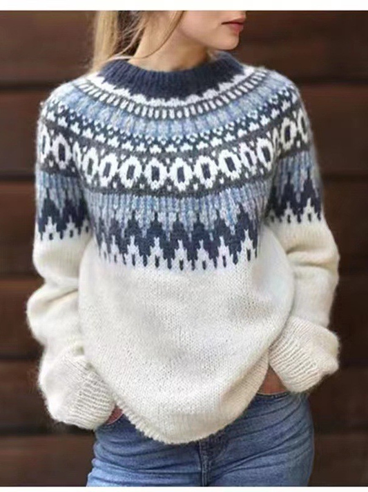 Maglione classico con motivo