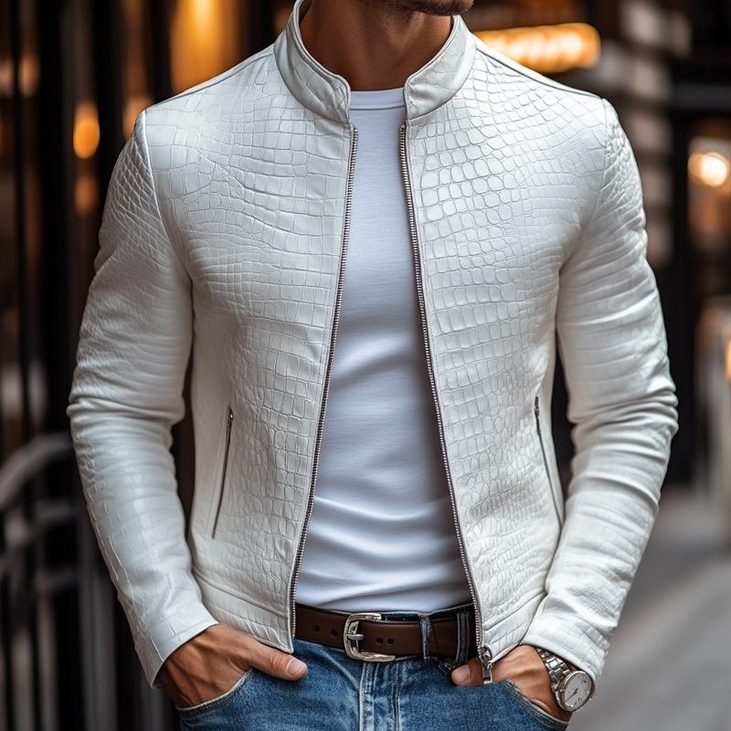 Ethan™ - Giacca con Collo Alto e Zip in Stile Pietra