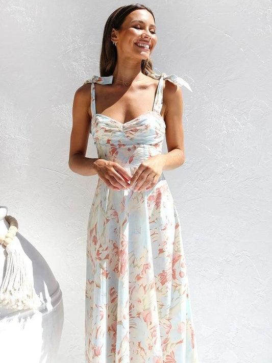 Kira™ | Abito Midi con Stampa e Spalline
