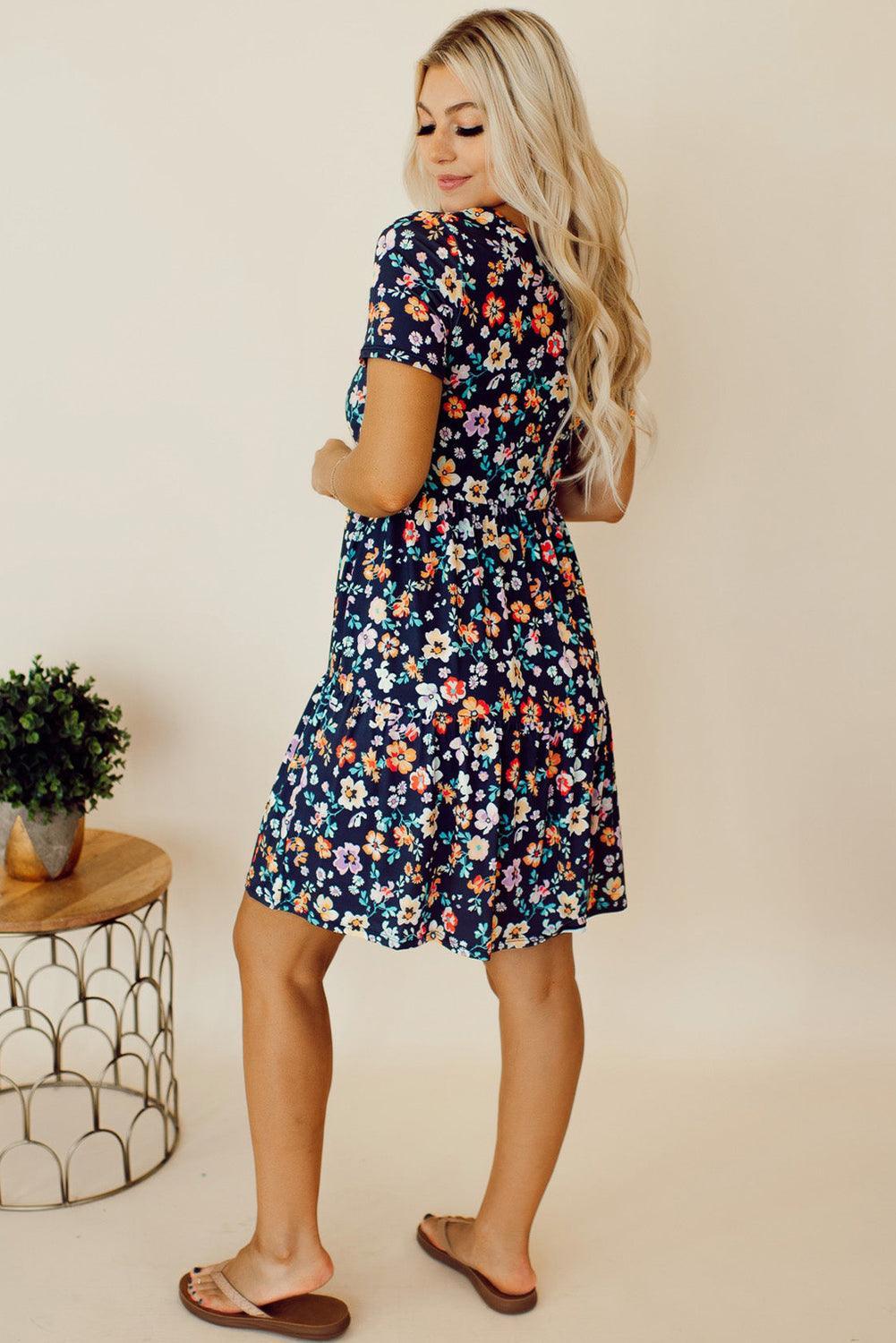 Liv™ | Abito A-Line Decorato con Fiori