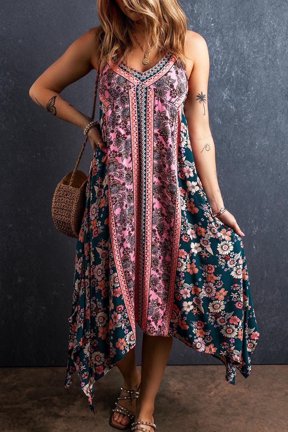 Mila™ | Abito Bohémien con Motivo Patchwork