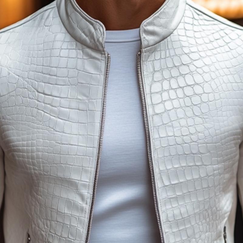 Ethan™ - Giacca con Collo Alto e Zip in Stile Pietra