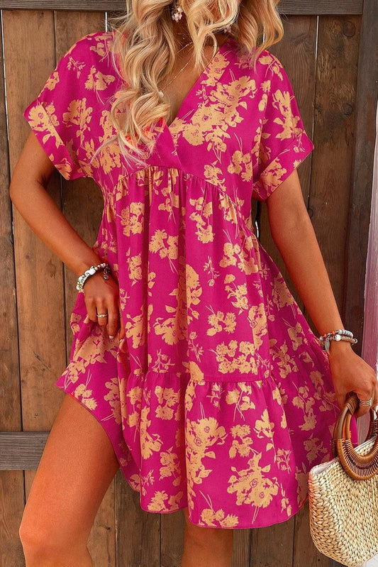 Romy™ | Vestito a strati con motivo floreale di rose