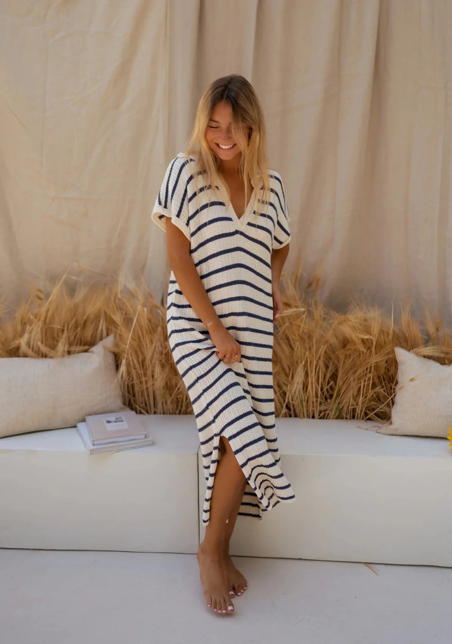 SOPHIA™ | ABITO A RIGHE IN MAGLIA