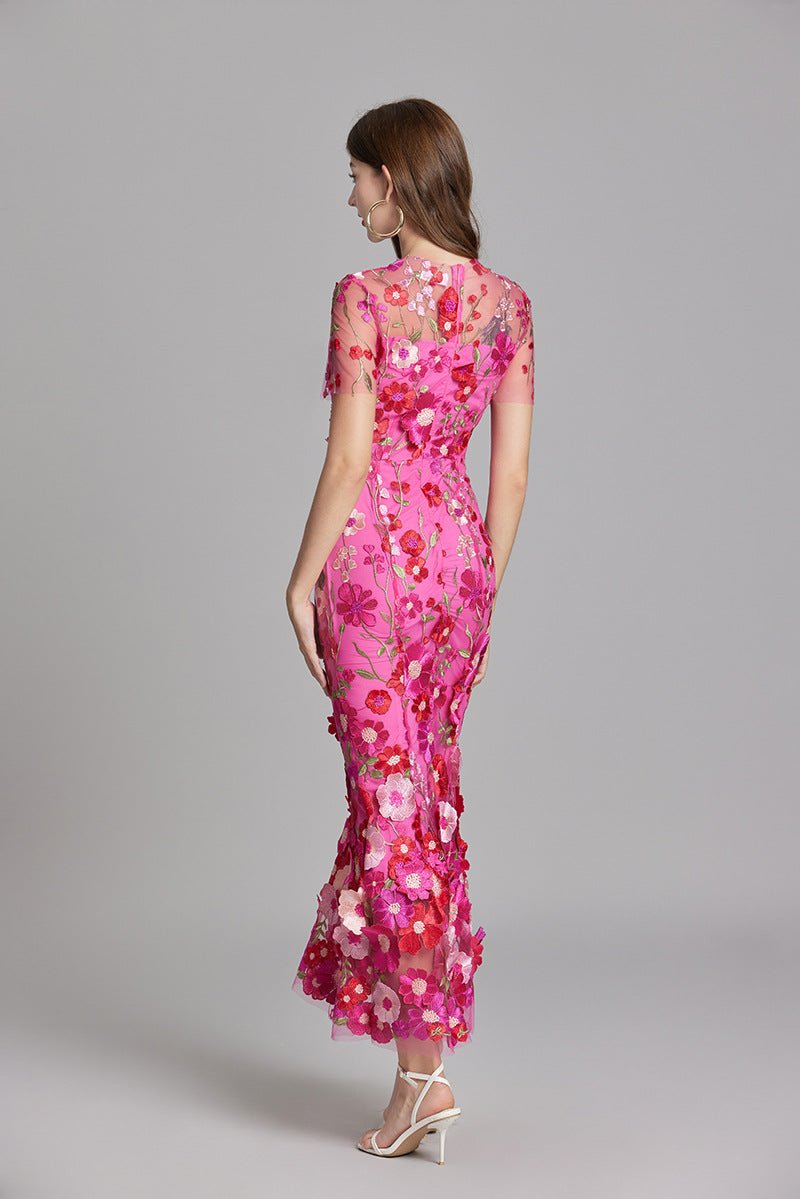 Sophia™ | Elegante Vestito Midi con Motivo Floreale