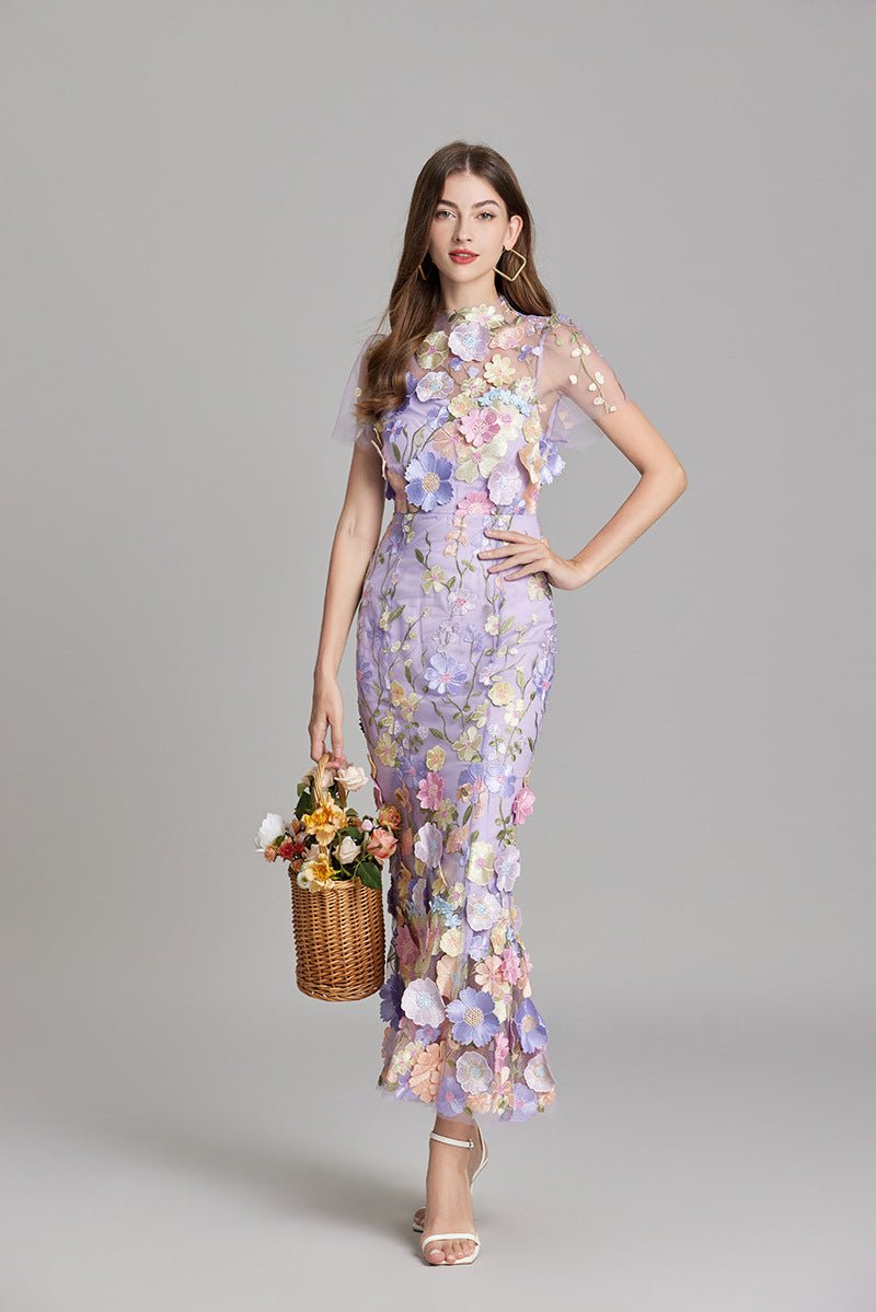 Sophia™ | Elegante Vestito Midi con Motivo Floreale