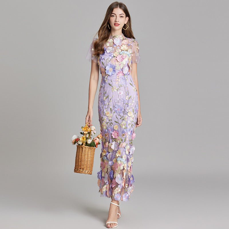 Sophia™ | Elegante Vestito Midi con Motivo Floreale
