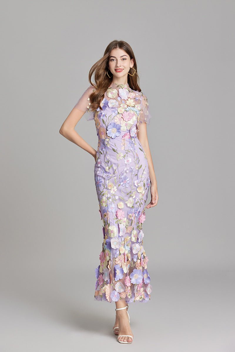 Sophia™ | Elegante Vestito Midi con Motivo Floreale