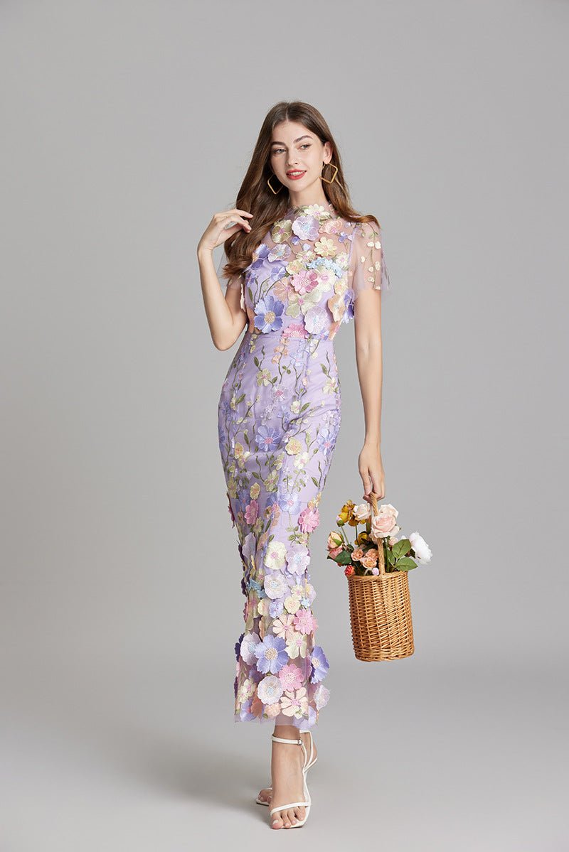 Sophia™ | Elegante Vestito Midi con Motivo Floreale