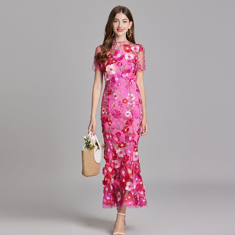 Sophia™ | Elegante Vestito Midi con Motivo Floreale