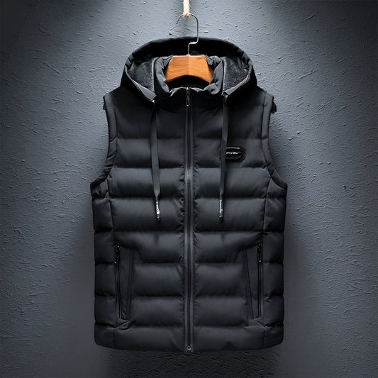 Gilet imbottito con cappuccio